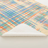 Abstrakte Textur mit Kreuzstreifen. Modern Pat Sherpadecke (3/4)