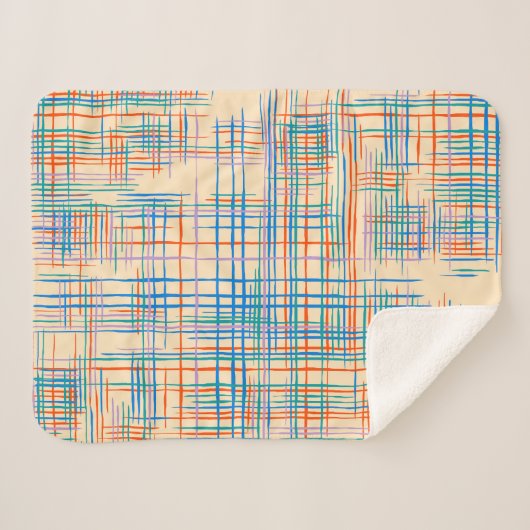 Abstrakte Textur mit Kreuzstreifen. Modern Pat Sherpadecke (Vorderseite (Horizontal))