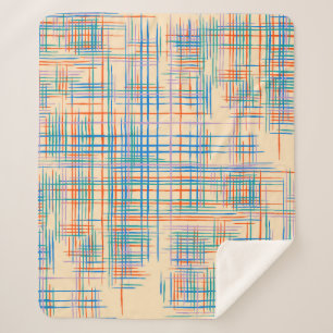 Abstrakte Textur mit Kreuzstreifen. Modern Pat Sherpadecke