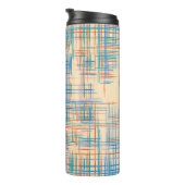Abstrakte Textur mit Kreuzstreifen. Modern Pat Thermosbecher (Nach rechts gedreht)