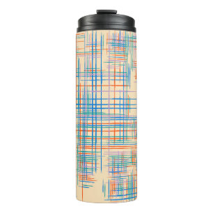 Abstrakte Textur mit Kreuzstreifen. Modern Pat Thermosbecher