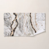 Abstrakte Texturen aus weißem und schwarzem Marmor Badhandtuch Set (Handtuch)
