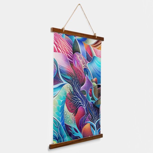 Abstrakte Texturen Wandteppich Mit Holzrahmen (Gewinkelt)