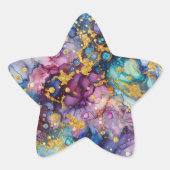 Abstrakte TexturenElektronik-Bag Stern-Aufkleber (Vorderseite)