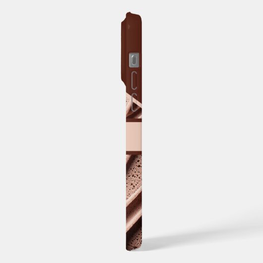 Abstrakte Texturfläche in warmen Tönen iPhone Hülle (Linke Seite)