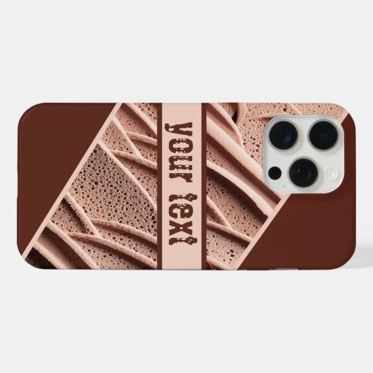 Abstrakte Texturfläche in warmen Tönen iPhone Hülle (Rückseite (Horizontal))