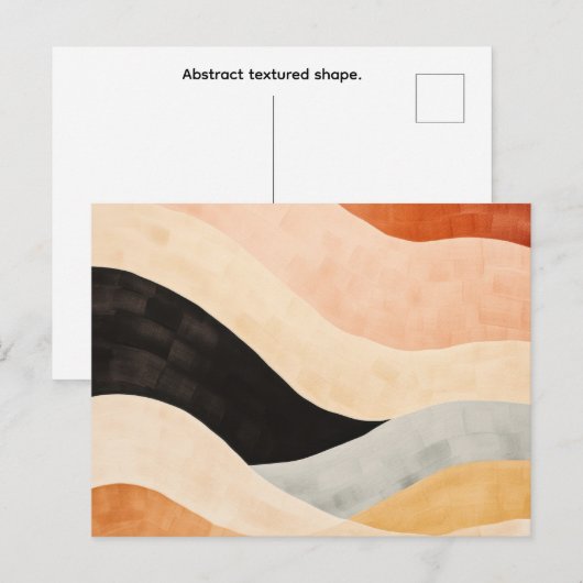 Abstrakte texturierte Form. Postkarte (Vorne/Hinten)