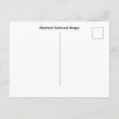 Abstrakte texturierte Form. Postkarte (Rückseite)