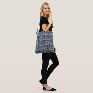 Abstrakte Texturierte Streifen-Geometrie-Muster 1 Tasche