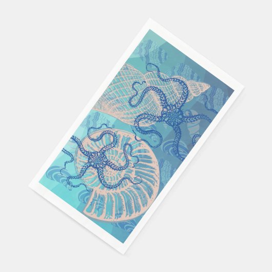 Abstrakte Tiefblau-Meer-Papierhandtücher Serviette (Ecke)