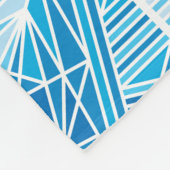 Abstrakte Tiefstststerne-Schneeflocken-Muster Fleecedecke (Ecke)