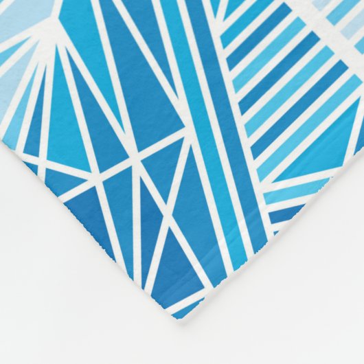 Abstrakte Tiefstststerne-Schneeflocken-Muster Fleecedecke (Ecke)