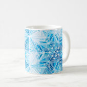 Abstrakte Tiefstststerne-Schneeflocken-Muster Kaffeetasse (VorderseiteRechts)