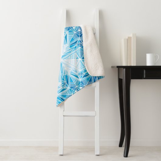 Abstrakte Tiefstststerne-Schneeflocken-Muster Sherpadecke (Beispiel)