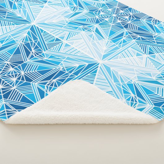 Abstrakte Tiefstststerne-Schneeflocken-Muster Sherpadecke (3/4)