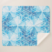 Abstrakte Tiefstststerne-Schneeflocken-Muster Sherpadecke (Vorderseite (Horizontal))