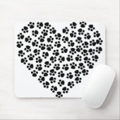 Abstrakte Tierart Cat Hunde Katze Herz. Mousepad (Mit Mouse)