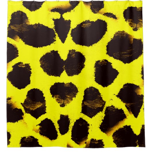 Abstrakte Tierdruckleopard Duschvorhang (Vorderseite)