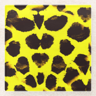 Abstrakte Tierdruckleopard Glasuntersetzer