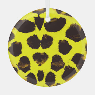 Abstrakte Tierdruckleopard Ornament Aus Glas