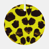 Abstrakte Tierdruckleopard Ornament Aus Glas (Rückseite)