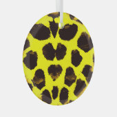 Abstrakte Tierdruckleopard Ornament Aus Glas (Vorderseite Rechts)