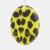 Abstrakte Tierdruckleopard Ornament Aus Glas (Vorderseite links)