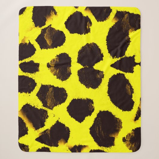 Abstrakte Tierdruckleopard Sherpadecke (Vorderseite)