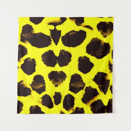 Abstrakte Tierdruckleopard Wandteppich (Vorderseite)