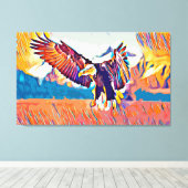Abstrakte Tierkunst des Großen Adlers Leinwanddruck (Insitu (Holzboden))