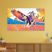 Abstrakte Tierkunst des Großen Adlers Leinwanddruck (Insitu (Wohnzimmer))