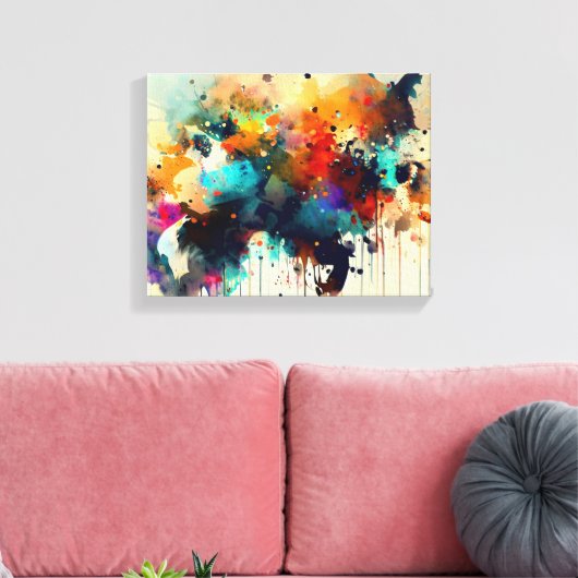 Abstrakte Tiermalerei Leinwanddruck (Insitu (Wohnzimmer))