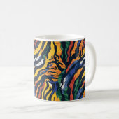 Abstrakte Tiger Streifen Kaffeetasse (VorderseiteRechts)