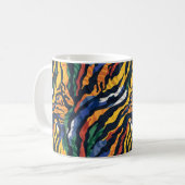 Abstrakte Tiger Streifen Kaffeetasse (Vorderseite Links)