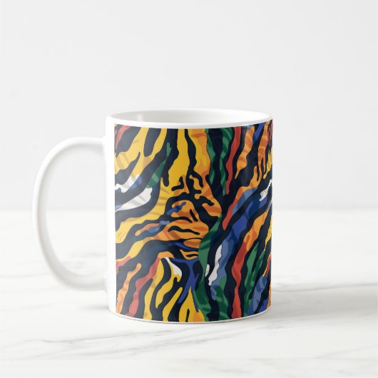 Abstrakte Tiger Streifen Kaffeetasse (Links)