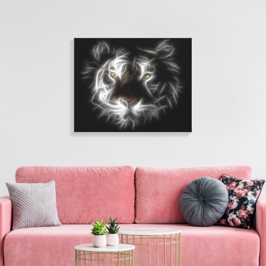 Abstrakte Tiger-Wrapped Canvas Leinwanddruck (Insitu (Wohnzimmer))