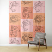 Abstrakte Tigerkopfart Wandteppich (Beispiel)