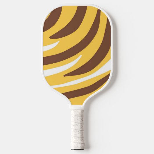 abstrakte Tigerkunst Pickleball Schläger (Vorderseite)