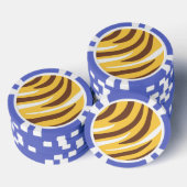 abstrakte Tigerkunst Pokerchips (Stapel)