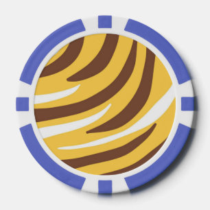 abstrakte Tigerkunst Pokerchips
