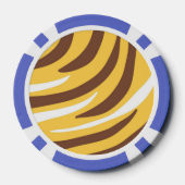 abstrakte Tigerkunst Pokerchips (Rückseite)