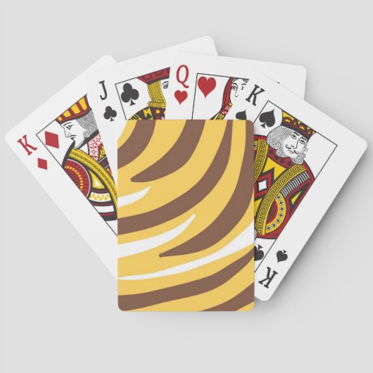 abstrakte Tigerkunst Spielkarten (Rückseite)