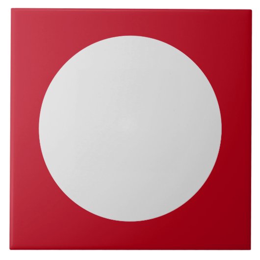 Abstrakte Tile in den roten und weißen Kreisläufen Fliese (Vorderseite)