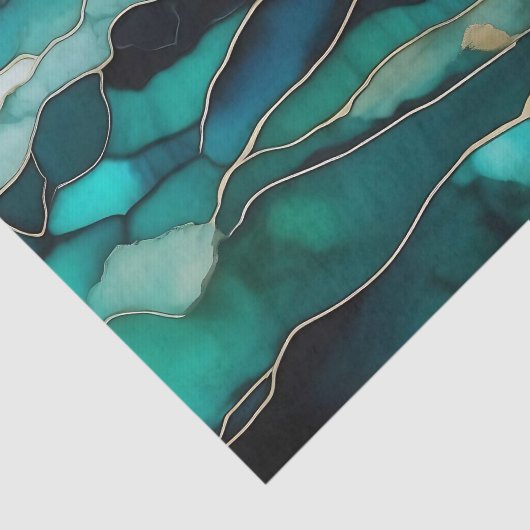 Abstrakte Tinte für Meerestiefen Seidenpapier (Ausschnitt)