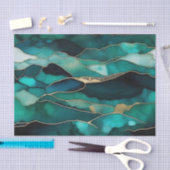 Abstrakte Tinte für Meerestiefen Seidenpapier (Handwerk)