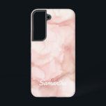 Abstrakte Tinte Hintergrund Feminine Pastellfarben Samsung Galaxy Hülle<br><div class="desc">Elegantes und modernes Design in rot-rosa Pfirsichpastellfarben,  handgefertigte flüssige Tinte. Passen Sie diese Telefonzelle mit Ihrem eigenen Namen auf der Rückseite an.</div>