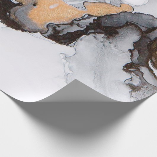 Abstrakte Tinte und Acryluntergrund. Trend 2018. L Geschenkpapier (Ecke)