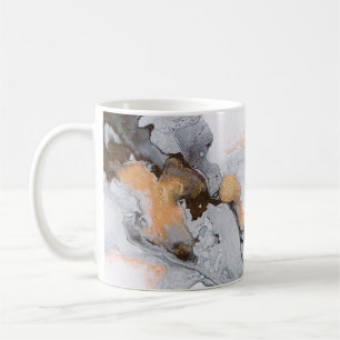 Abstrakte Tinte und Acryluntergrund. Trend 2018. L Kaffeetasse