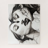 Abstrakte Tinte Zeichnend lesbische Liebe Puzzle (Vertikal)