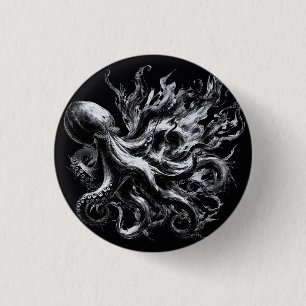 Abstrakte Tintenflüssigkeit Oktopus Kraken Button